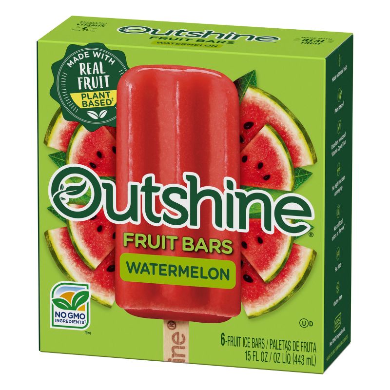 Outshine Watermelon Frozen Fruit Bars - 6ct/14.7oz, 6 of 14