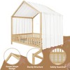Okak Twin/Full Kids Floor House Bed Frame with Roof Design & Canopy,Modern Montessori Platform Bed,No Box Spring Needed - 4 of 4