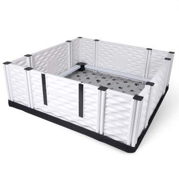 EZwhelp EZclassic Modular Puppy Dog Whelping Box Playpen with Safety Rails, Washable Pee Pad, and Liner for Small Dogs