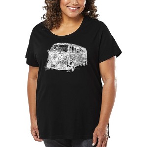 LA Pop Art Women's Word Art T-shirt - THE 70'S - 1 of 4