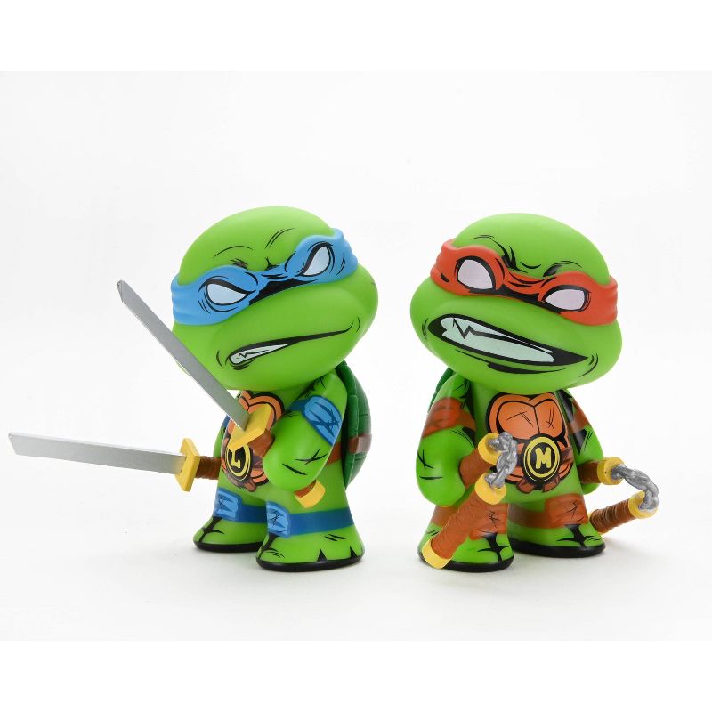 NECA Teenage Mutant Ninja Turtles Leonardo &#38; Michelangelo 3&#34; Vinyl Figures - 2pk, 2 of 5