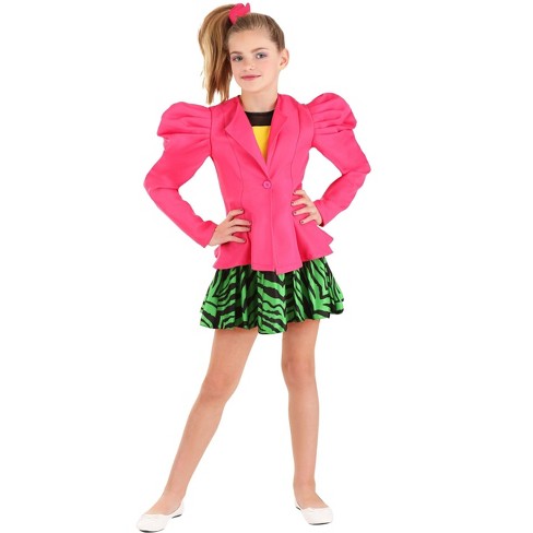 HalloweenCostumes.com X Large Girl 80s Valley Girl | Girl's Halloween  Costume, Black/Pink/Green