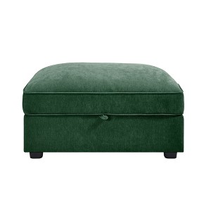 CAVINAS 34" Chenille Ottoman with Storage, Modern Shoe Bench Vanity Stool Coffee Table for Living Room, Bedroom, Entryway - 1 of 4