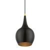 Livex Lighting Andes 1 - Light Pendant in  Shiny Black/Polished Brass - 3 of 4