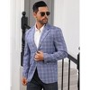 Mens Plaid Blazer Sports Coat Casual Slim Fit Checkered Blazer for Men Wedding - 4 of 4