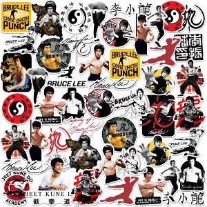 Bruce Lee 50ct Vinyl Large Deluxe Stickers Variety Pack - 1 of 4