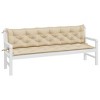 vidaXL Garden Bench Cushions 2 pcs Beige 78.7"x19.7"x2.8" Oxford Fabric - 3 of 4