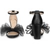 BLISSFUL STEP Women's Bow Tie Ankle Buckle Strap Chunky High Heels Sandals - 2 of 4