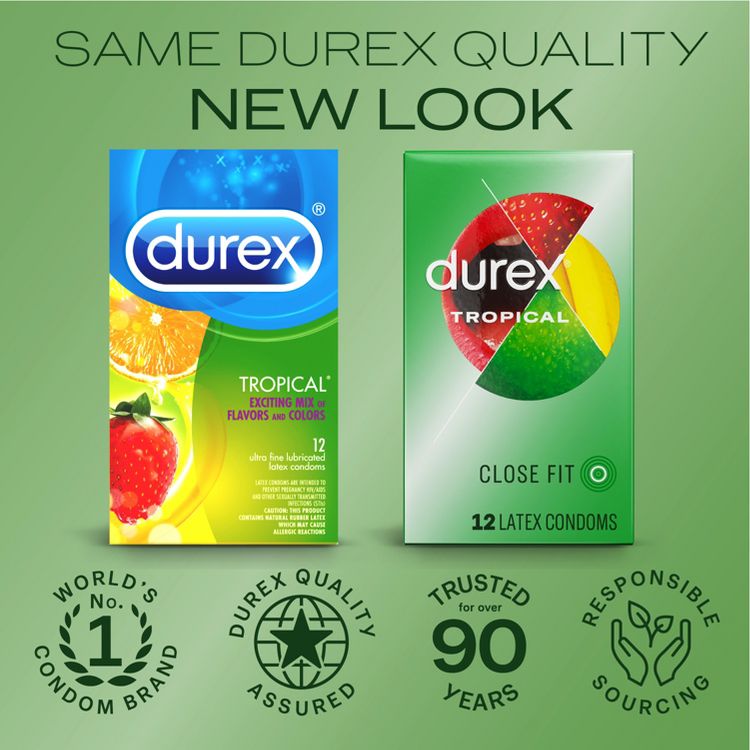 Durex Tropical Flavors - Condom 12ct, 3 of 15