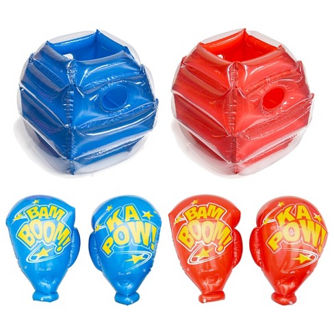 Banzai Battle Bop Combo Pack Outdoor Backyard Inflatable Toy Boxing Gloves  and Bump and Bounce Body Bumpers for Ages 4 and Up, 2 Pairs Each