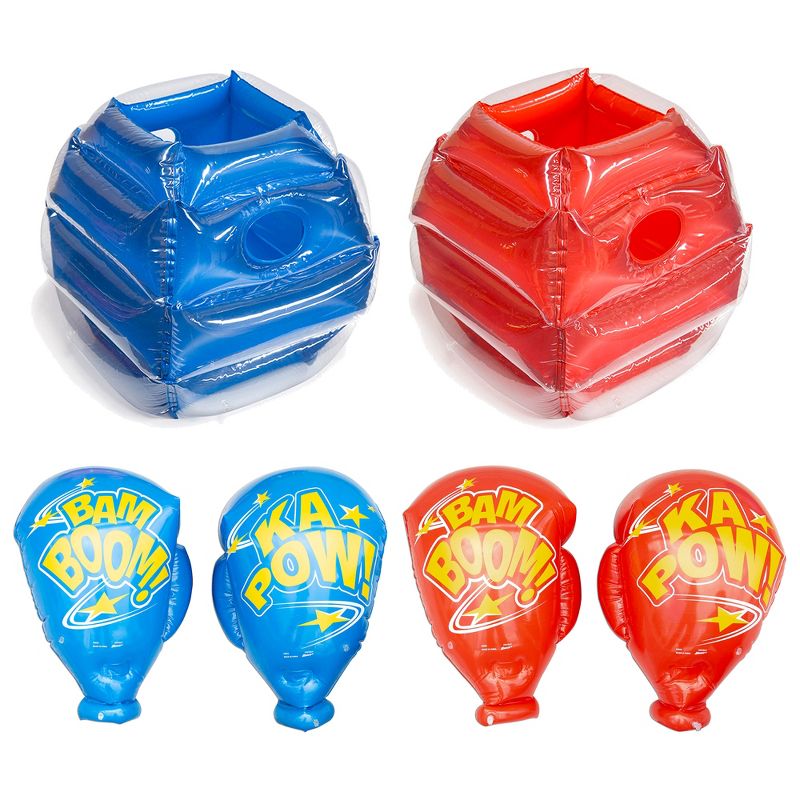 Banzai Battle Bop Combo Pack Outdoor Backyard Inflatable Toy Boxing Gloves and Bump and Bounce Body Bumpers for Ages 4 and Up, 2 Pairs Each, 1 of 7