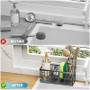 LunaLulinlk Sink Caddy,Kitchen Sponge Holder,Waterproof and Rustproof Black Kitchen Accessory - 2 of 4