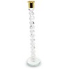 HomeRoots 14" Clear And Gold Geo Stacks Crystal Tabletop Taper Candlestick - 4 of 4