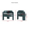 NicBex Boucle Fabric Accent Chair,Upholstered Living Room Chairs with Mid-Height Ring Backrest,Modern Armchair,Accent Chairs for Living Room - 3 of 4