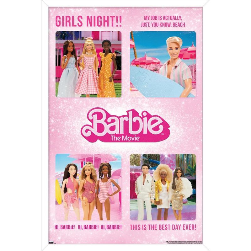 Trends International Mattel Barbie: The Movie - Quote Grid Framed Wall Poster Prints, 1 of 7