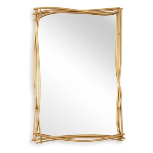 Uttermost Curved Branches Gold Mirror – 39" Height, Hand-Forged Iron Frame with Organic Layered Design - 1 of 4