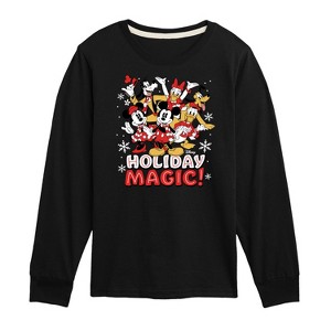 Boys' - Disney - Mickey and Friends Holiday Magic Long Sleeve Graphic T-Shirt - 1 of 4