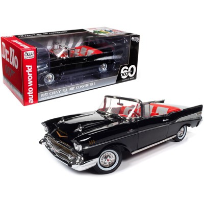 1957 Chevrolet Bel Air Convertible Onyx Black James Bond 007 dr. No 1962 Movie 1 18 Diecast Model Car By Auto World Target