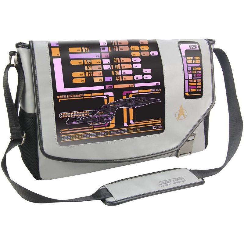 Crowded Coop, LLC Star Trek: The Next Generation LCARS 15" Messenger Bag, 1 of 4