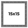 PosterPalooza | Square Distressed Black Picture Frame - UV Acrylic, Foam Board Backing, Hanging Hardware - 2 of 4
