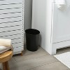 LunaLulinlk 2 Pack 1.3 gal Iron Bathroom Trash Can, Matte Black - 2 of 4