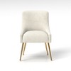 SEYNAR Velvet Upholstered Dining Chair Set of 6, Modern Glam Armless Side Chair - 2 of 4