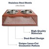 Country Living Elevated Dog Feeder with 2 Stainless Steel Bowls – Available in 2 Sizes & 3 Color Options - 4 of 4