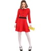 HalloweenCostumes.com Spoiled Ticket Winner Costume for Women, Salty Red Dress Heiress - 3 of 4