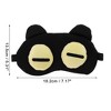 Soft Yellow Eyes Straight Eyes Sleep Mask Black 1 Pc - 4 of 4