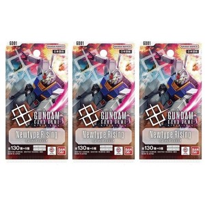 Bandai Gundam Card Game Booster Pack - Newtype Rising (GD01) (Japanese) - 3 Packs - 18 Cards - 1 of 2