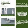 LuxenHome 8-Piece Light Show Arched Fence Design Outdoor Decoration White - 3 of 4