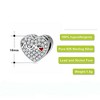 Heartbeat Love Heart Bead Charm Clear Cubic Zirconia Sterling Silver Womens Ginger Lyne Collection - 4 of 4