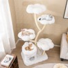 Tangkula Freestanding Cat Tower Tall Cat Tree w/ four Flower-shaped Platforms Cat Condo - 3 of 4
