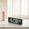 REGALWOVEN Digital Corded Electric Temperature Dimmable Snooze Alarm Clock 6.3 x 2.2 x 1 inch - 2 of 4