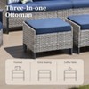 Buenhomino 6 Pieces Outdoor Patio Furniture Set, Rattan Wicker Swivel Rocker Chairs Sets with Ottomans, Sofa Couch, and Coffee Table - 4 of 4