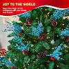 Joyfy Christmas Tree Decoration, 24 Pcs Christmas Tree Berry Stem, Glittery Twigs Decorative Bead Sticks for Christmas Tree, Light Blue - 3 of 4