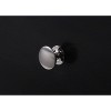 Gulches Contemporary 2 Drawer Nightstand Black Finish, Jewelry Tray, Silver Metal Knobs, Solid Wood and Veneer - 3 of 4