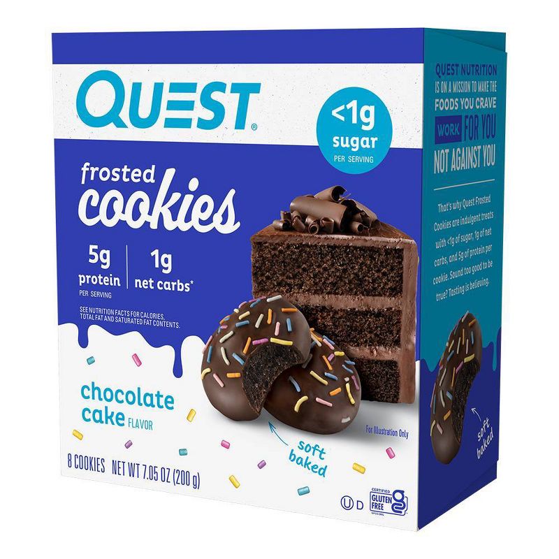 Quest Nutrition 5g Protein Frosted Cookie Snack - Chocolate Cake - 8ct, 3 of 12