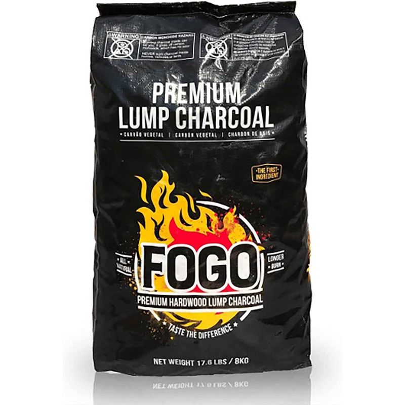 FOGO Premium Hardwood Lump Charcoal, Natural, Medium and Small Sized Lump Charcoal for Grilling and Smoking, Restaurant Quality, 1 of 4