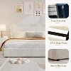 Bed Frame, Modern Beige Upholstered Platform Bed Frame with Headboard, 4 Storage Drawers, Wooden Slats Support, No Box Spring Needed - 4 of 4