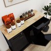 Sevobal Utility Storage Cabinets, Closed Cabinet with Doors and Internal Shelves for Living Room Kitchen Hallway, Black, 39.37"*13.78"*35.34" - 3 of 4