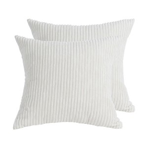 PiccoCasa Zipper Closure Cushion Decorative Square Throw Pillow Covers 2 Pcs 18'' x 18'' - 1 of 4