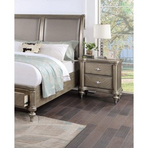 NicBex Nightstand with 2 Drawers,1pc Side Table with Storage Space and Metal Handle,Modern Bedside Table for Bedroom,Living Room - 1 of 4