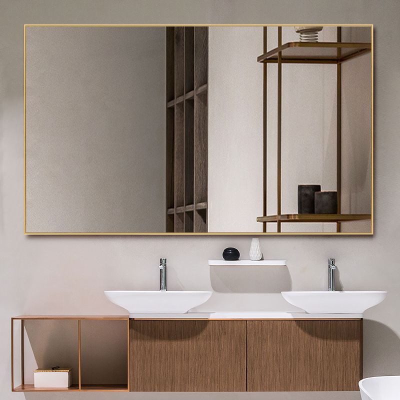 Neutypechic Metal Frame Rectangle Bathroom Vanity Mirror Large Bathroom Mirror, 1 of 8