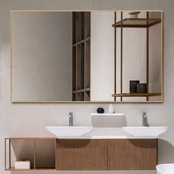 Neutypechic Metal Frame Rectangle Bathroom Vanity Mirror Large Bathroom Mirror
