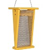 JCS Wildlife Finch Feeder – Recycled Yellow Poly Lumber, V-Shaped Design, Stainless Steel Mesh, 5-Cup Nyjer/Thistle Capacity – Easy to Clean, Made in - 2 of 4