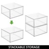 mDesign Plastic Stacking Closet Storage Organizer Bin with Pull Drawer - 4 of 4
