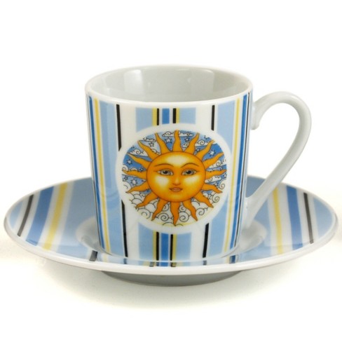 Yellow Sun Demitasse Espresso Cup & Saucer Set, 12 Piece : Target