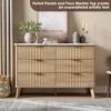 Fluted Dresser for Bedroom with 6 Deep Drawers, 47.2 in Wide Modern Chest of Drawers, Wooden Dresser TV Stand, Curved Profile Design, for Living Room - 4 of 4