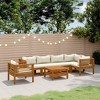 vidaXL Garden Lounge Set Cream, Natural Wood - 2 of 4